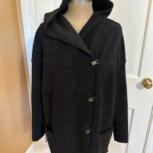 Fuzzy Black 3/4 Jacket